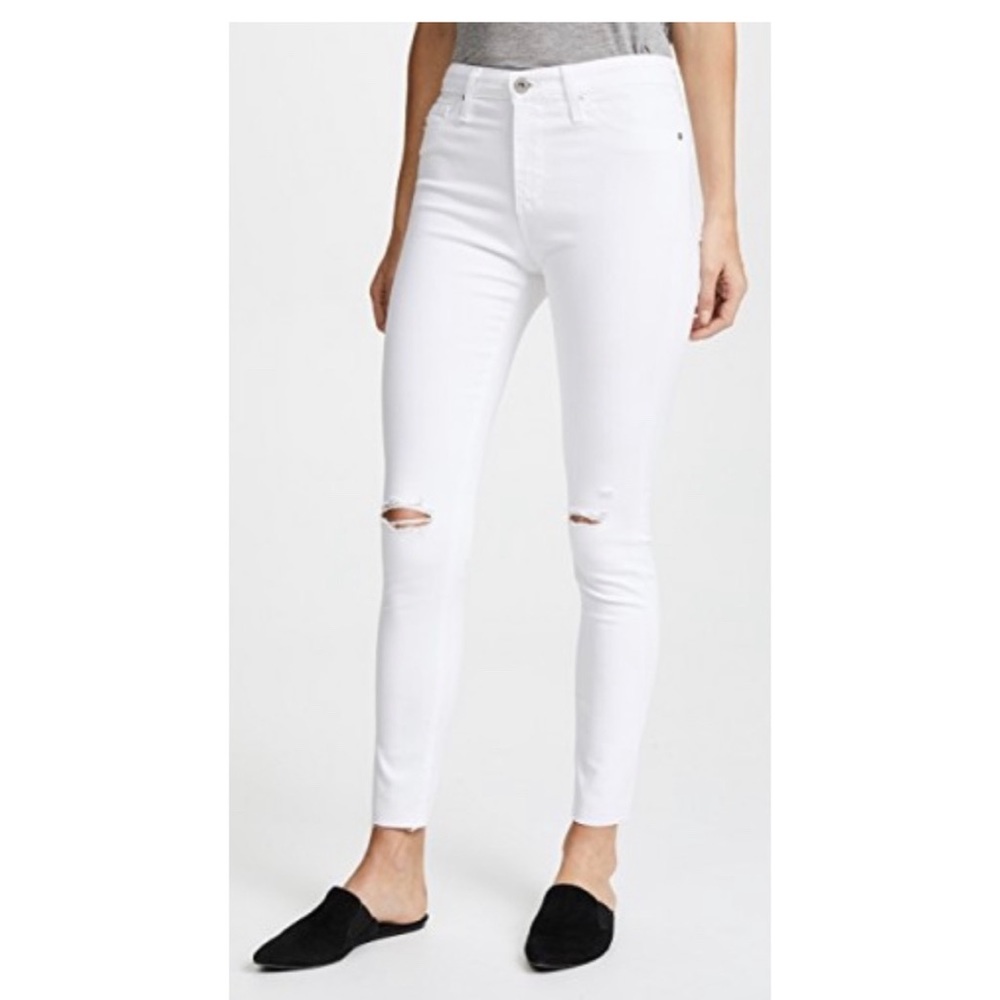 Don’t mind the wrinkles! AG ripped jeans